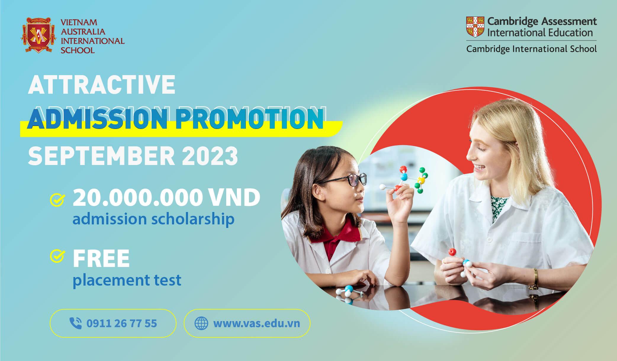 VAS Admission Promotion in September 2023